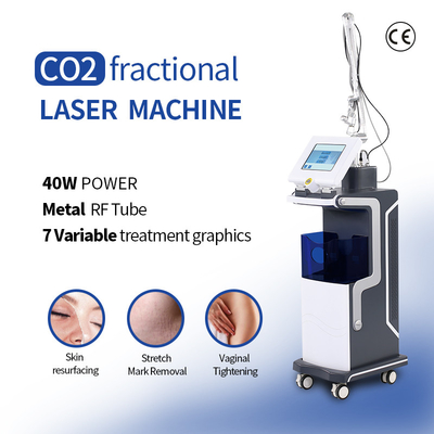 Rf Tube Fractional Co2 Laser Treatment Machine Skin Resurfacing Rectangle Spot