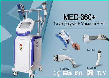 Vertical 4 Handles Cryolipolysis Machine , Non Surgical Body Contouring Machine