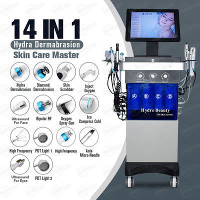 14 In 1 Contactless Oxygen Facial Machine , Diamond Dermabrasion Machine