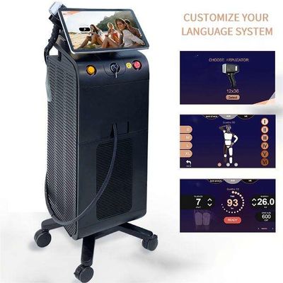 Diode Laser Hair Removal Machine 1200w Laser TEC cooling 2 handles