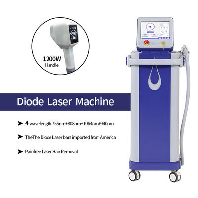 High Performance 808nm Diode Laser Chest / Back / Leg Hair Removal Machine 120J/Cm²