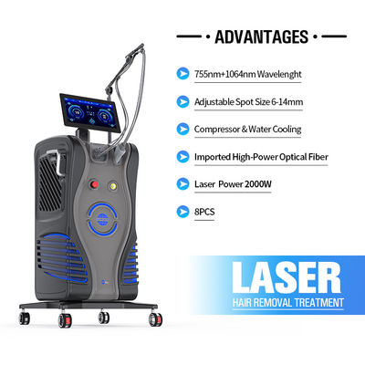 Long Pulse alexandrite machine laser Hair Removal Aiming System Green Light