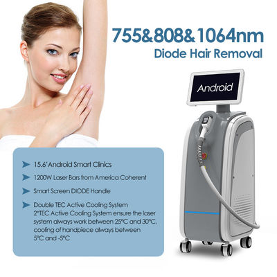 Permanent Painless Diode Laser Hair Removal Machine 15.6 Android Screen Energy Density 1-80J/cm2