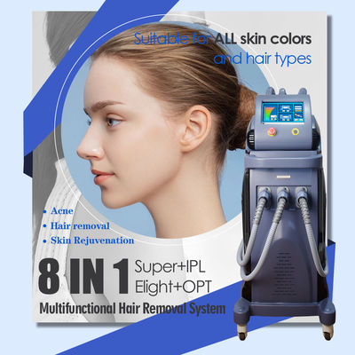Multifunctional IPL Hair Removal System 3 Handpieces E Light OPT Machine