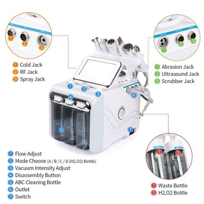 Touch Screen Hydra Dermabrasion Machine , 7 In 1 Oxygen Facial Machine