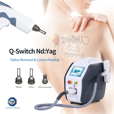 Q Switched Nd Yag Laser Tattoo Removal Spot Freckle Removal Machine