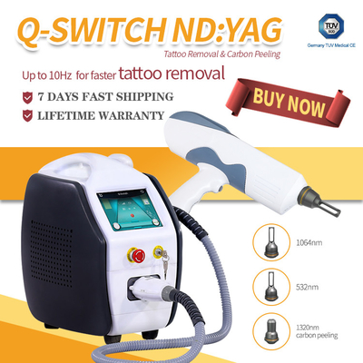 Pico Q Switched Nd Yag Laser 1064nm 532nm Tattoo Removal Machine