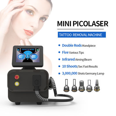 Q Switch ND YAG Laser Tattoo Removal Machine Double Rods Combination Laser
