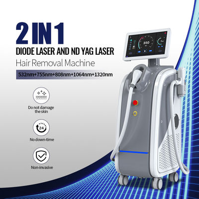 New 808nm Painless Hair Removal Tattoo Removal Machine 2 In 1 System