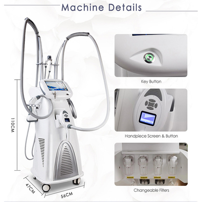 10MHz Professional Body Sculpting Machine Vacuum Cavitation Roller Massager With 6 Handpieces