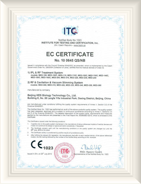 China Beijing KES Biology Technology Co., Ltd. Certification