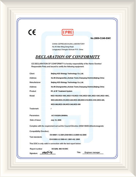 China Beijing KES Biology Technology Co., Ltd. Certification